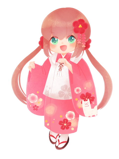 アルパカ謹賀新年キャラクターイラスト（ミニ）2021