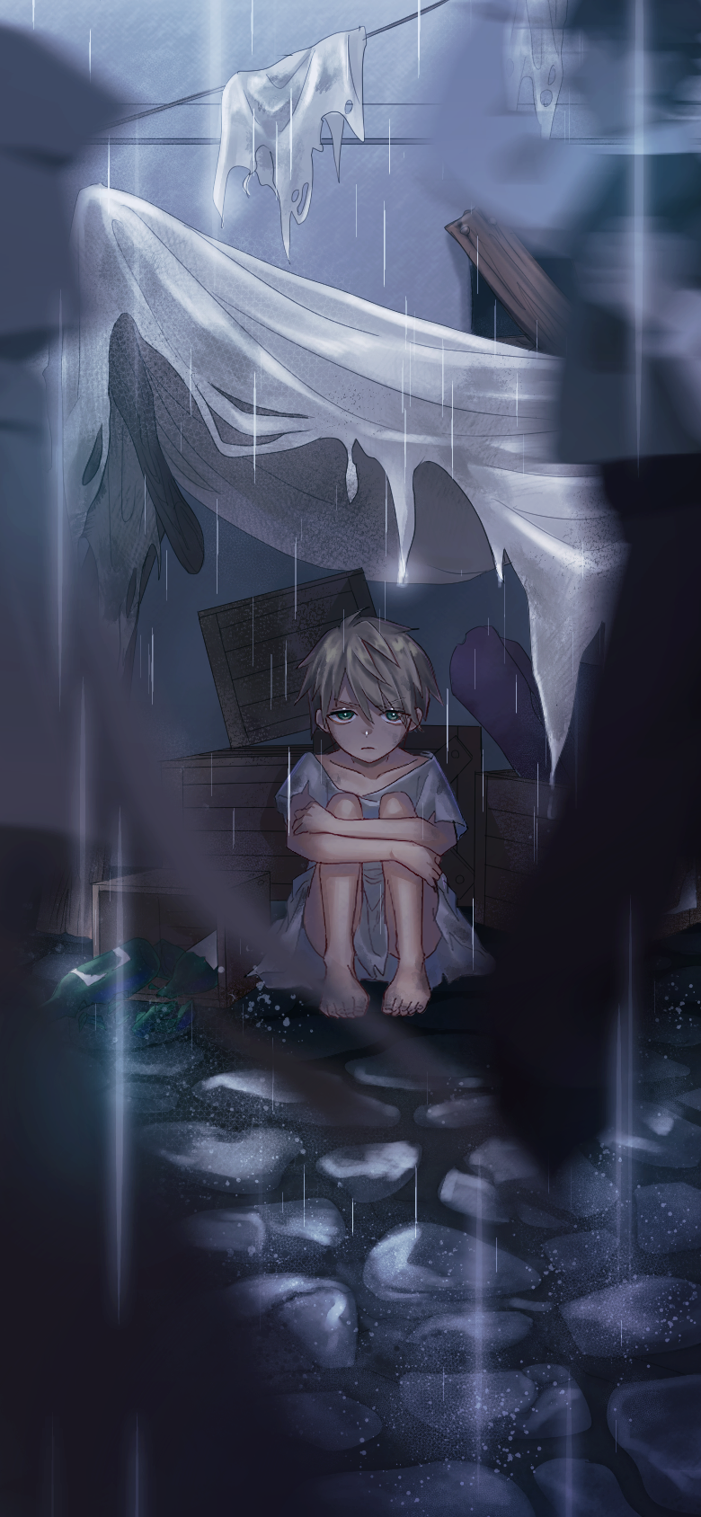 雨の一日。パネルピンナップ