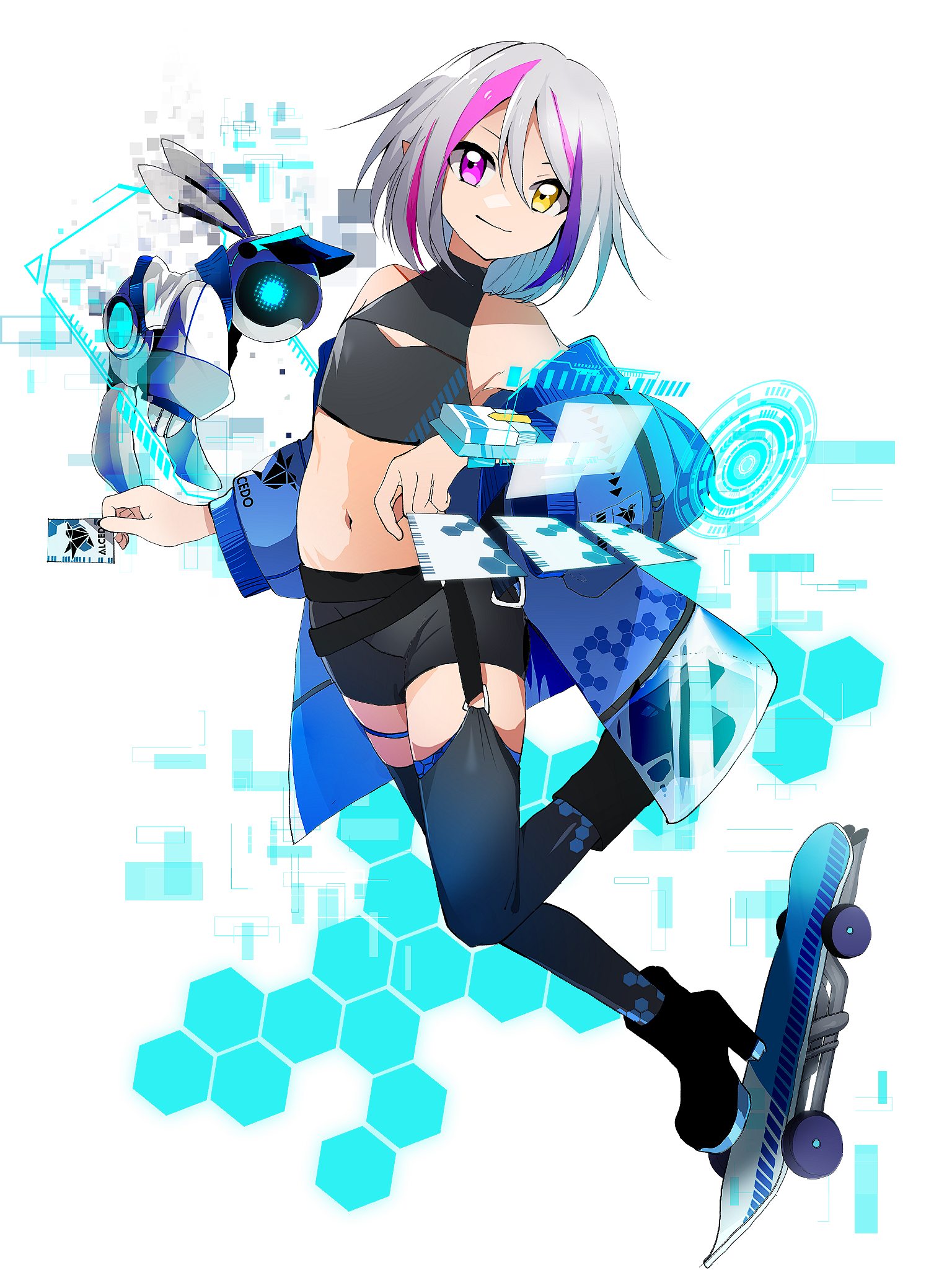 電脳戦潜アプリェーリ キャラクターイラスト（フル）