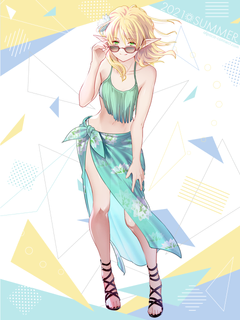 キャラクター水着イラスト（フル）2021