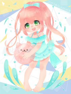 キャラクター水着イラスト（フル）2021