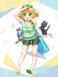 キャラクター水着イラスト（フル）2021